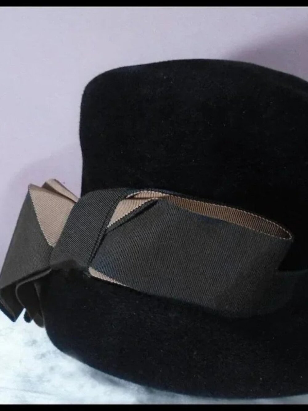 Vintage Cloche Hat + HATBOX Deluxe Velour Fur Felt Jazz Age Flapper - Picture 2 of 11